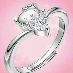 Sanrio Hello Kitty Heart Shaped Butterfly Ring
